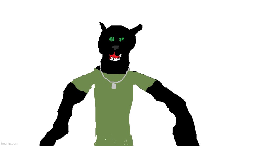 My terribly drawn fursona | image tagged in my panther fursona | made w/ Imgflip meme maker