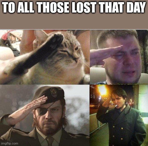 Ozon's Salute | TO ALL THOSE LOST THAT DAY | image tagged in ozon's salute | made w/ Imgflip meme maker