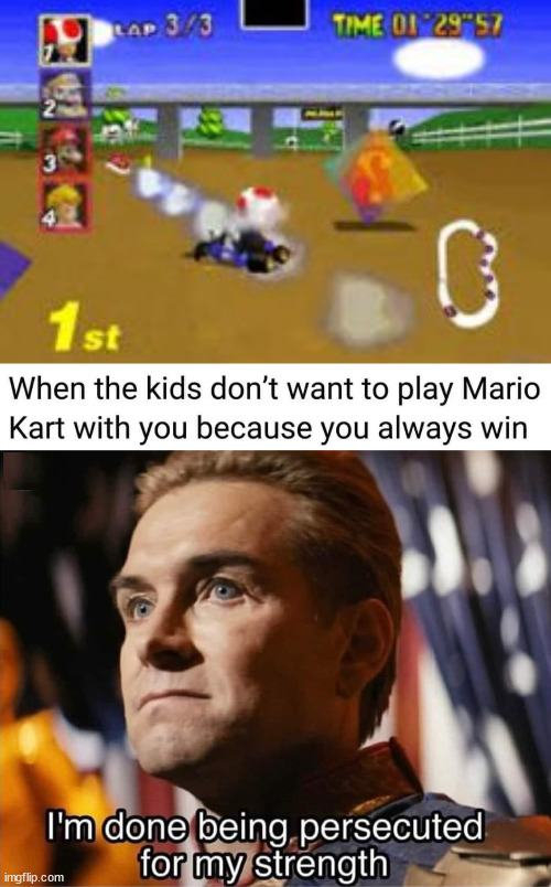 image tagged in mario cart first place | made w/ Imgflip meme maker