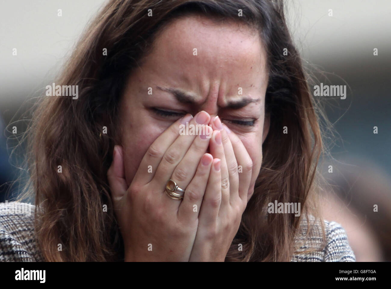 Woman crying in paris Blank Meme Template