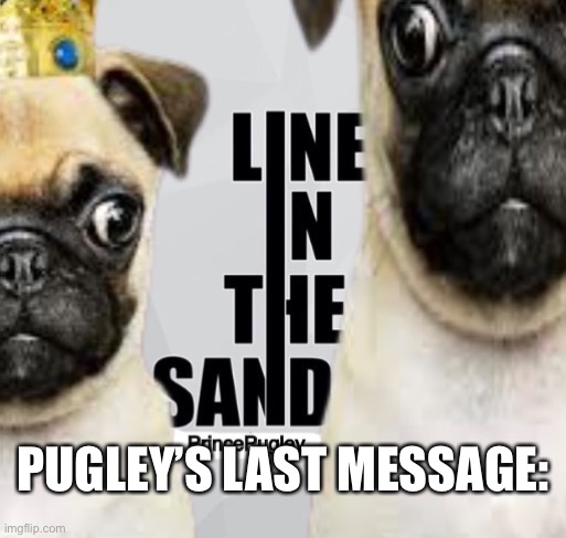 PUGLEY’S LAST MESSAGE: | image tagged in deleting | made w/ Imgflip meme maker