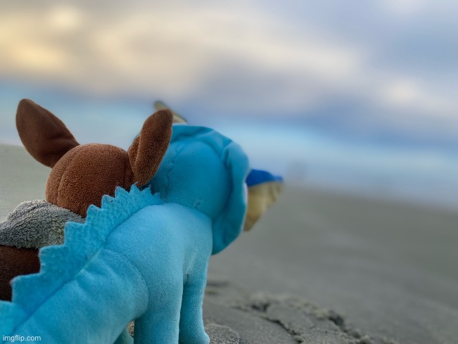 Hope Ya’ll Are Having A Good Day/Night | image tagged in wholesome 100,vaporeon,eevee,very wholesome,beach,ocean | made w/ Imgflip meme maker