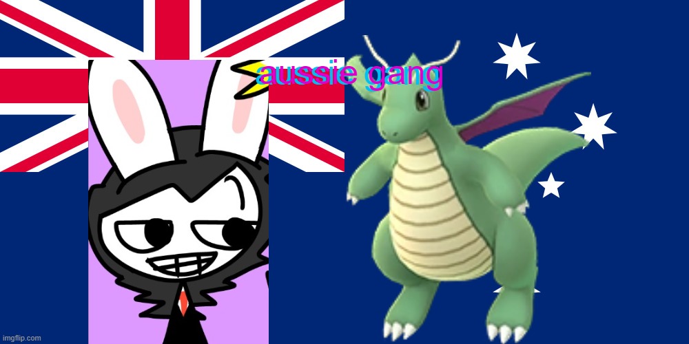 Australian Flag | aussie gang aussie gang | image tagged in australian flag | made w/ Imgflip meme maker