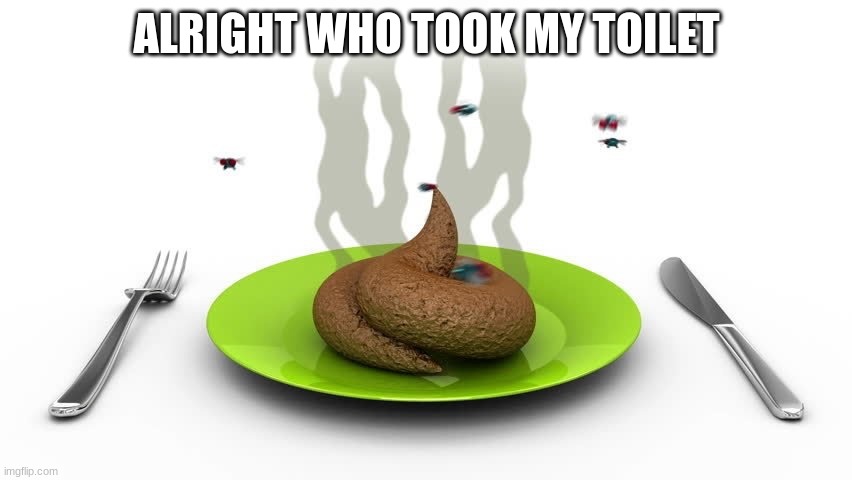 doodoo | ALRIGHT WHO TOOK MY TOILET | made w/ Imgflip meme maker