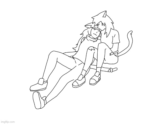 *post the wip line art of my gay Neko beans just to piss msmg off* | made w/ Imgflip meme maker