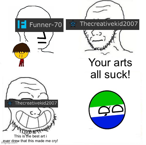 So True Wojak | Your arts all suck! This is the best art i ever drew that this made me cry! | image tagged in so true wojak | made w/ Imgflip meme maker