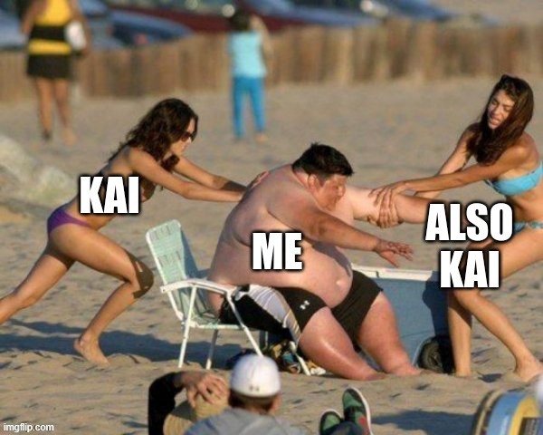 Kai AI Meme | Kai lifting me up like.. | image tagged in kai ai meme,kai meme,funny,beach,memes,fun | made w/ Imgflip meme maker