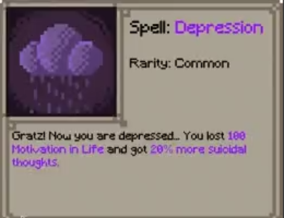 Spell: Depression Blank Meme Template