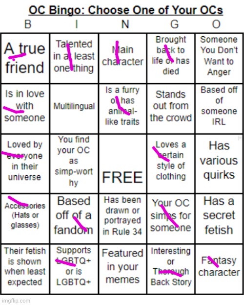 Oc | image tagged in jer-sama's oc bingo | made w/ Imgflip meme maker