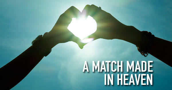 Match made in Heaven Love, sun, couples, matching, dating Blank Meme Template