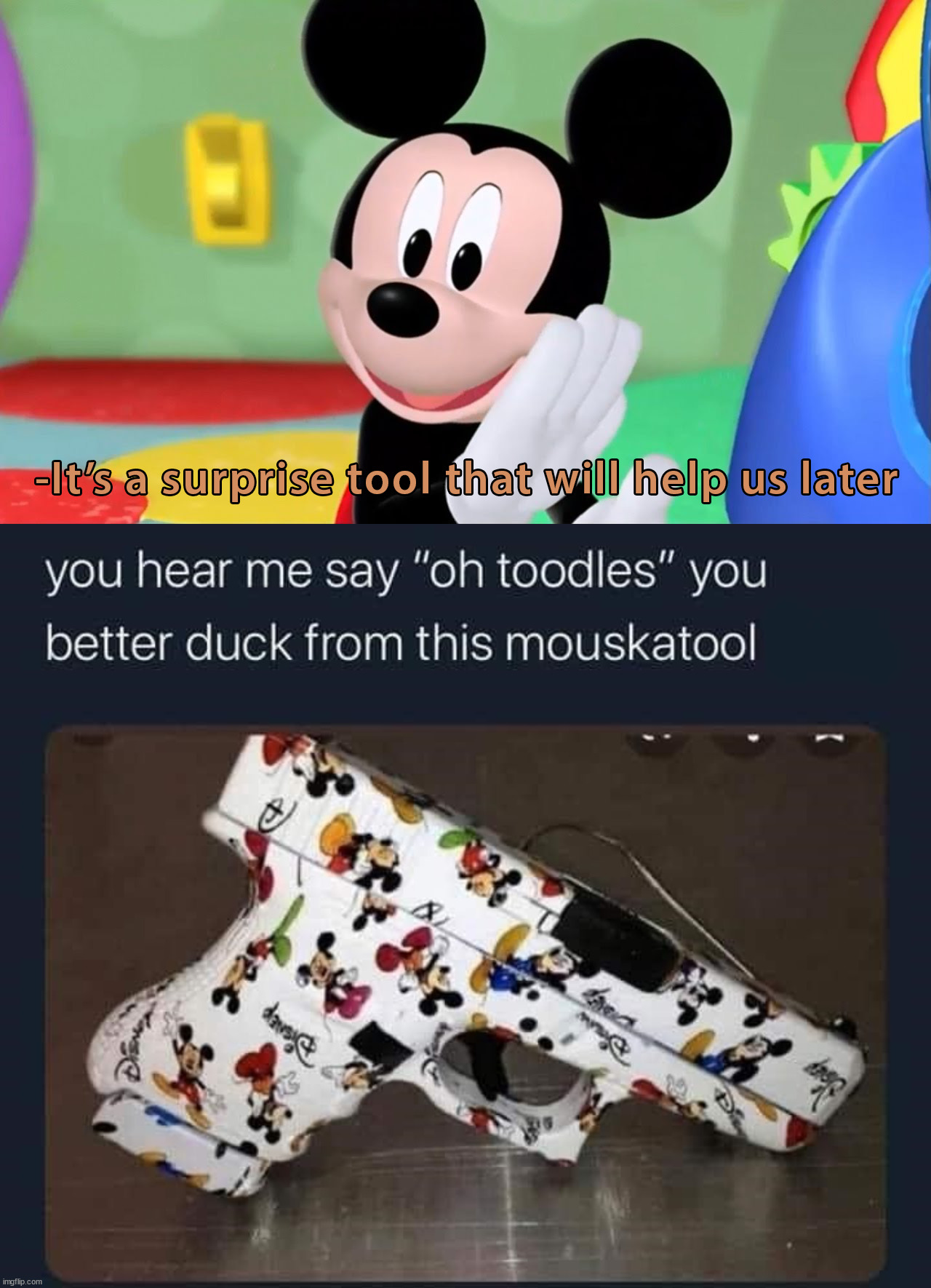 image tagged in micky mouse surprise,dark humor | made w/ Imgflip meme maker