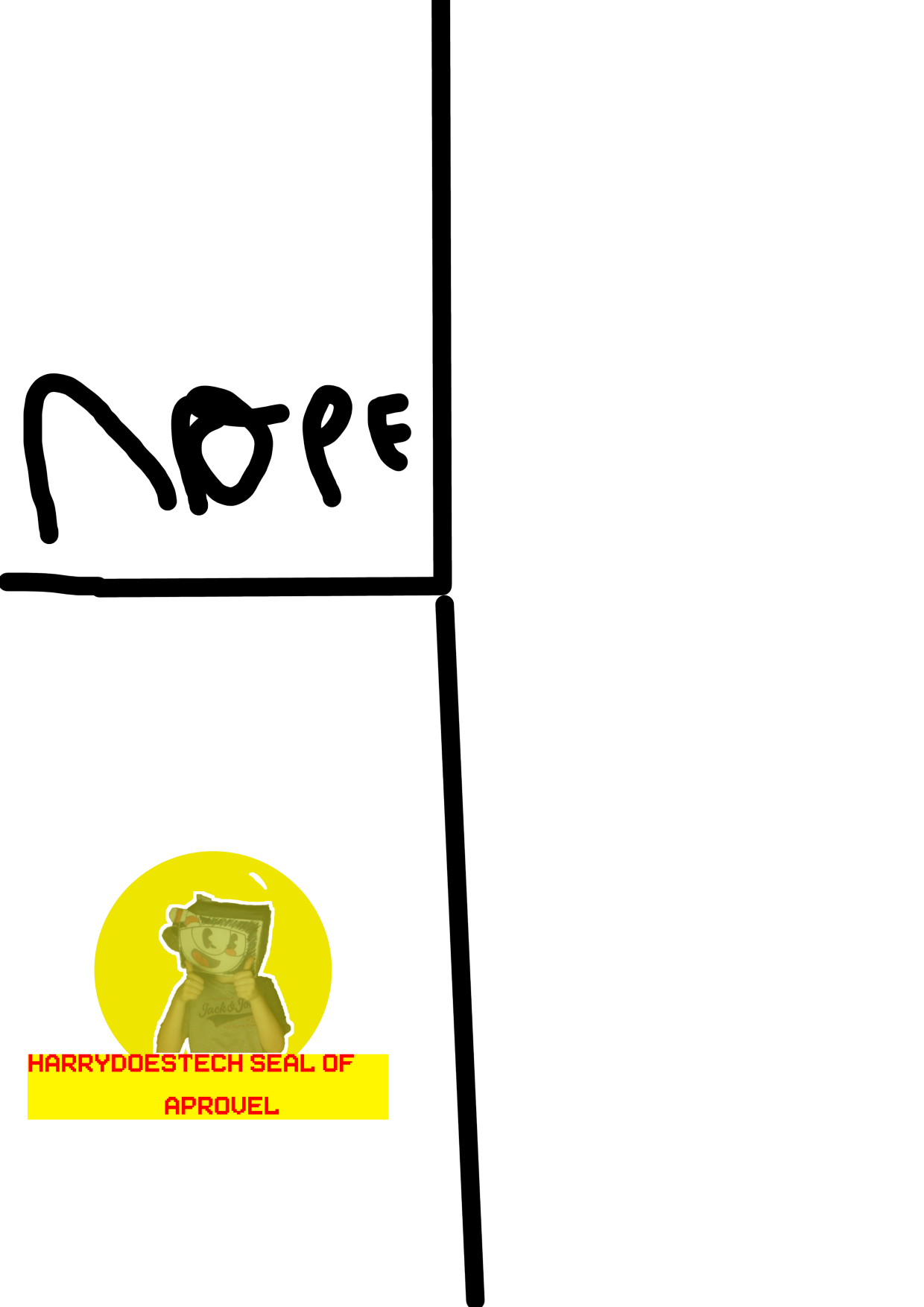 High Quality HarryDoesTech nope, yes Blank Meme Template