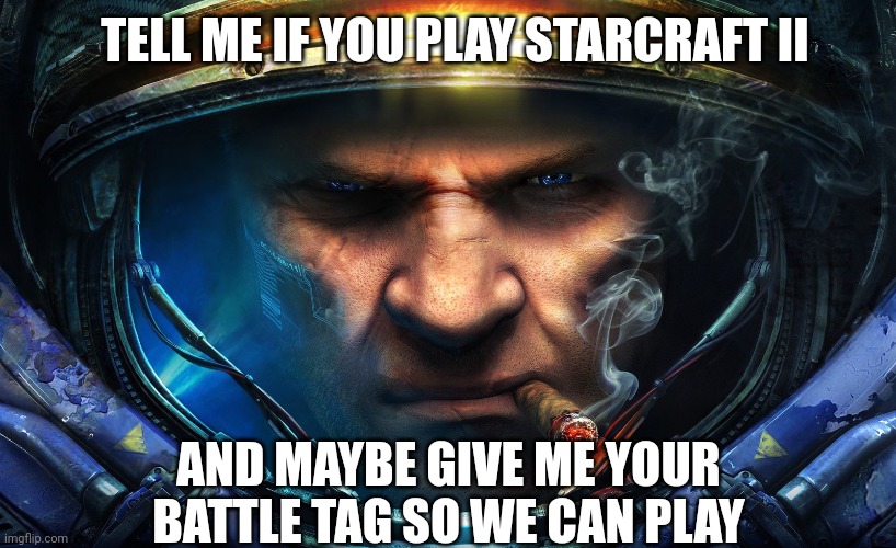Bonus points if you watch Lowko | TELL ME IF YOU PLAY STARCRAFT II; AND MAYBE GIVE ME YOUR BATTLE TAG SO WE CAN PLAY | image tagged in starcraft,video games,gaming,bored | made w/ Imgflip meme maker