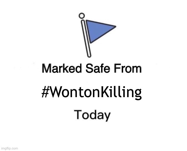 Wonton killing | #WontonKilling | image tagged in memes,marked safe from | made w/ Imgflip meme maker