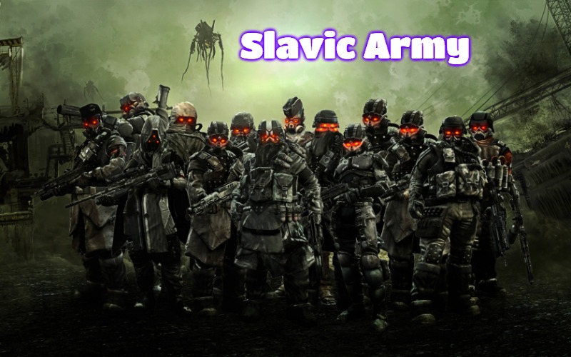 Helghast Army | Slavic Army | image tagged in helghast army,slavic army | made w/ Imgflip meme maker