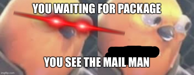 YOU WAITING FOR PACKAGE YOU SEE THE MAIL MAN | made w/ Imgflip meme maker
