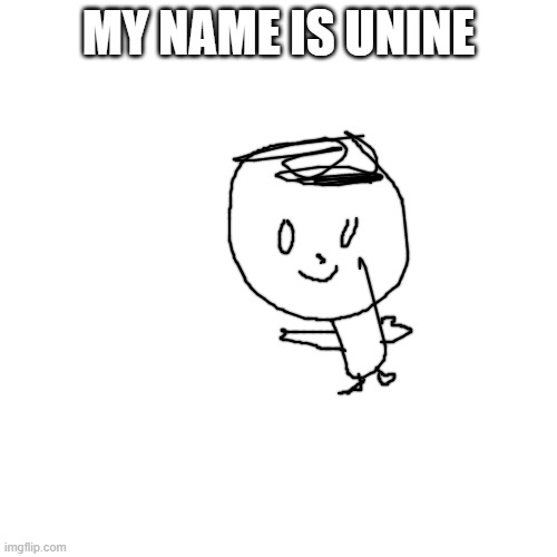 13 | MY NAME IS UNINE | image tagged in memes,blank transparent square | made w/ Imgflip meme maker