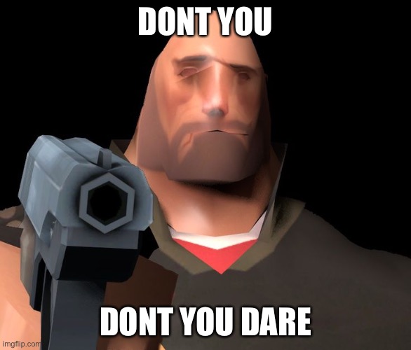 hoovy gun | DONT YOU DONT YOU DARE | image tagged in hoovy gun | made w/ Imgflip meme maker