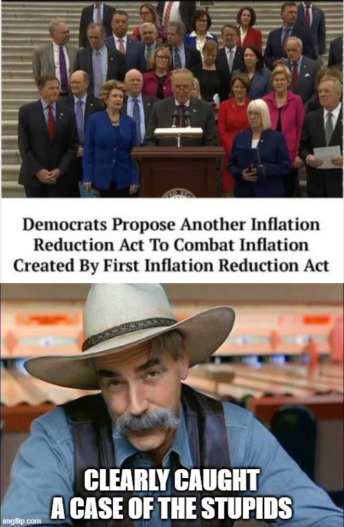 Already Effed Up Once |  CLEARLY CAUGHT A CASE OF THE STUPIDS | image tagged in sam elliott special kind of stupid | made w/ Imgflip meme maker