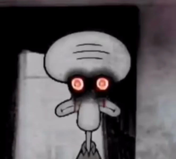 High Quality Creepy Squidward Blank Meme Template