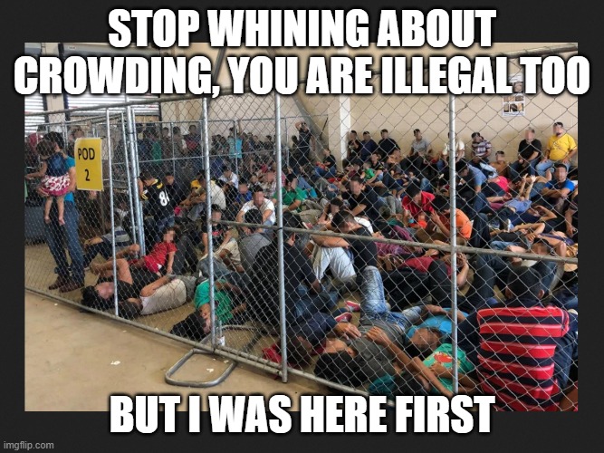 You could try going home | STOP WHINING ABOUT CROWDING, YOU ARE ILLEGAL TOO; BUT I WAS HERE FIRST | image tagged in crisis,illegals,deportation,go home,build the wall,invasion 2022 | made w/ Imgflip meme maker