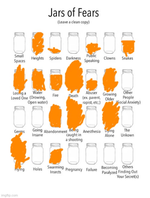 Jar of fears clear version | image tagged in jar of fears clear version | made w/ Imgflip meme maker