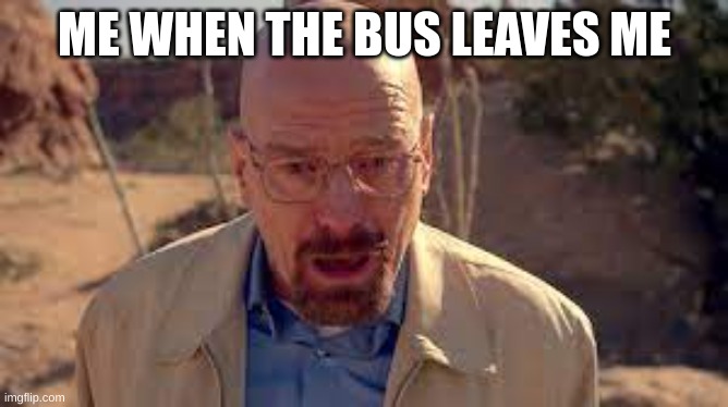 fr | ME WHEN THE BUS LEAVES ME | image tagged in breaking bad | made w/ Imgflip meme maker