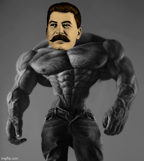 Quando mi partiva il comunismo 2.0 DIOPORCO! | image tagged in gigachad,stalin | made w/ Imgflip meme maker