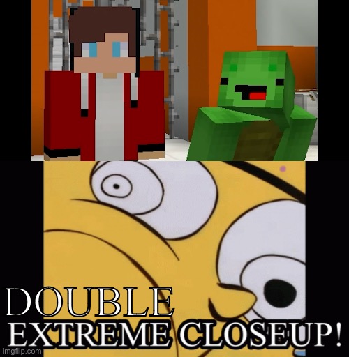 Double extreme Closeup |  DOUBLE | image tagged in extreme closeup,ed edd n eddy,minecraft,maizen,double | made w/ Imgflip meme maker