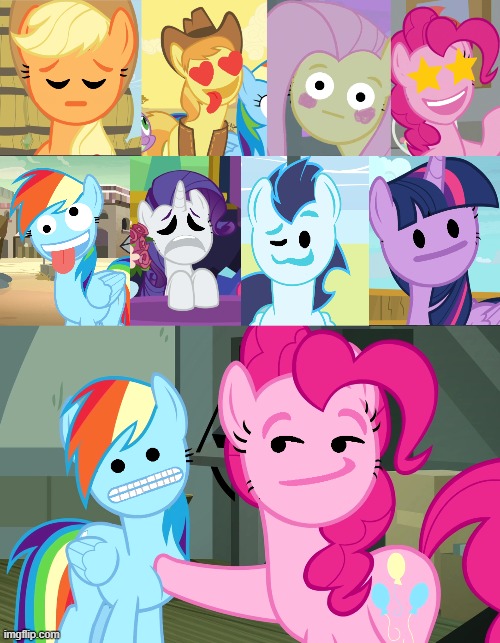 MLP: Emoji Faces | image tagged in mylittlepony,my little pony friendship is magic,twilight sparkle,pinkie pie,applejack,rarity | made w/ Imgflip meme maker