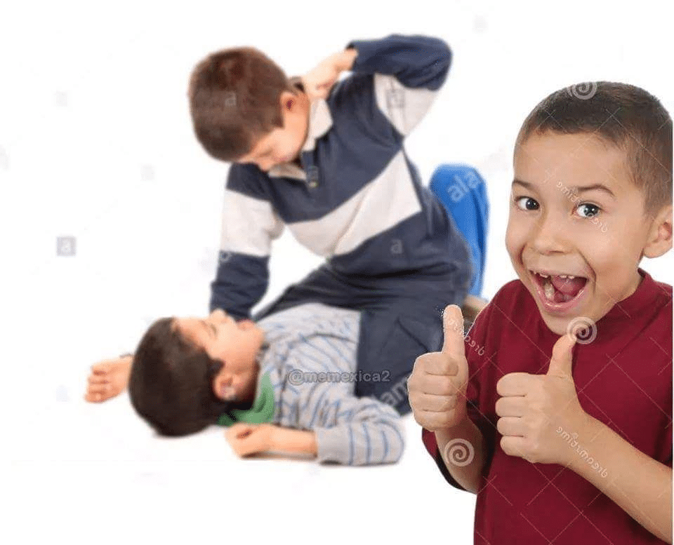 High Quality Kid beating up another kid Blank Meme Template