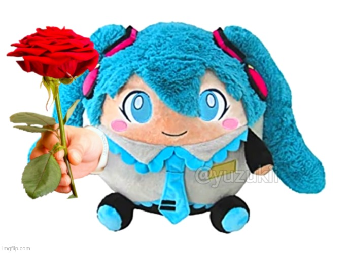 miku handing you a rose Blank Meme Template