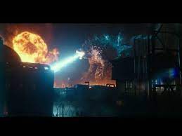 Godzilla destroying some building Blank Meme Template