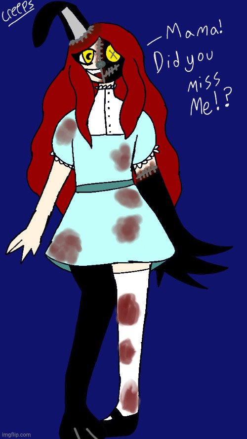 Lunarias kid ( she created her by using a dead body,stuffed animal bunny and magic) needs name | made w/ Imgflip meme maker