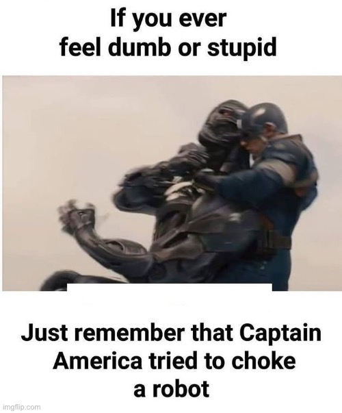 *dies in stupidity* | image tagged in marvel,bruh | made w/ Imgflip meme maker
