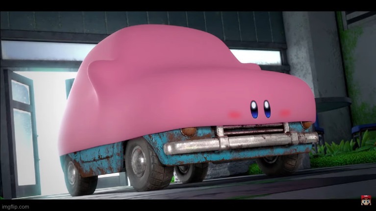 Car Kirby | image tagged in car kirby | made w/ Imgflip meme maker