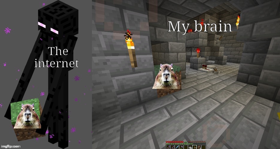 Ok I pull up | My brain; The internet | image tagged in enderman | made w/ Imgflip meme maker