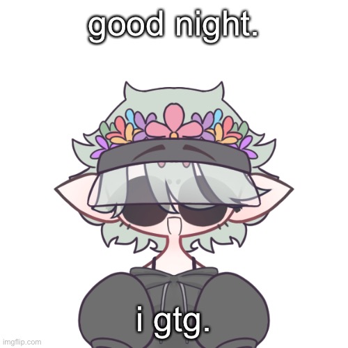 - | good night. i gtg. | made w/ Imgflip meme maker