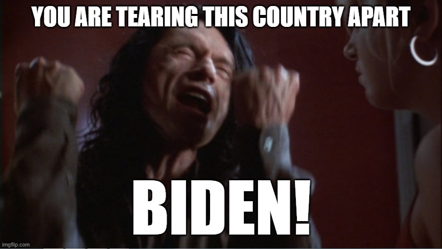 anybody watch this movie? | YOU ARE TEARING THIS COUNTRY APART; BIDEN! | image tagged in you are tearing me apart | made w/ Imgflip meme maker