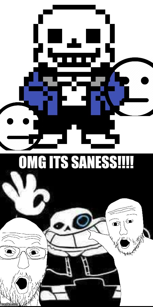 OMG ITS SANESS!!!! | image tagged in transparent sans,sans underpants | made w/ Imgflip meme maker