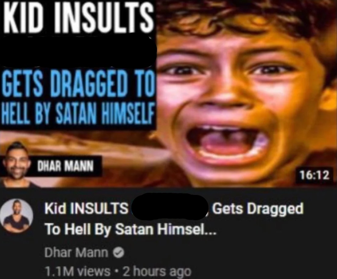 Kid Insults - Dhar Mann Blank Meme Template