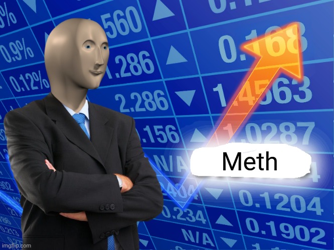 So I made a new stonks meme (caption if you want to) | Meth | image tagged in empty stonks | made w/ Imgflip meme maker
