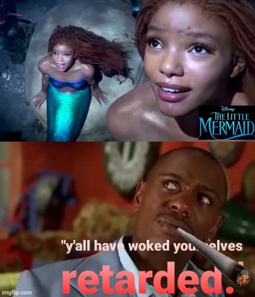Woked up | image tagged in the little mermaid,woke,dave chapelle | made w/ Imgflip meme maker