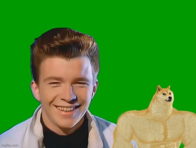Rick Astley Meets Buff Cheems | image tagged in rick astley meets x | made w/ Imgflip meme maker