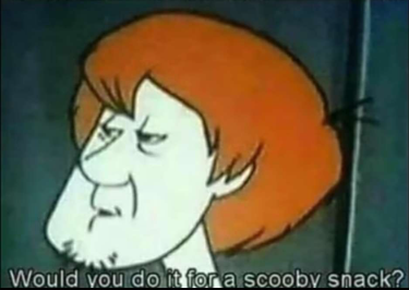 High Quality would you do it for a scooby snack Blank Meme Template