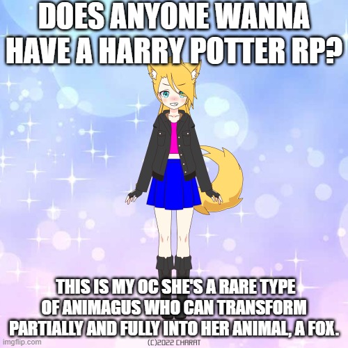 Nellie Snape (Rules in comments) | DOES ANYONE WANNA HAVE A HARRY POTTER RP? THIS IS MY OC SHE'S A RARE TYPE OF ANIMAGUS WHO CAN TRANSFORM PARTIALLY AND FULLY INTO HER ANIMAL, A FOX. | image tagged in harry potter | made w/ Imgflip meme maker