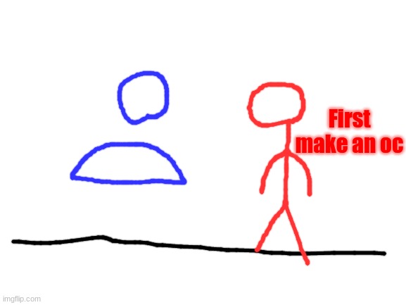 Blank White Template | First make an oc | image tagged in blank white template | made w/ Imgflip meme maker