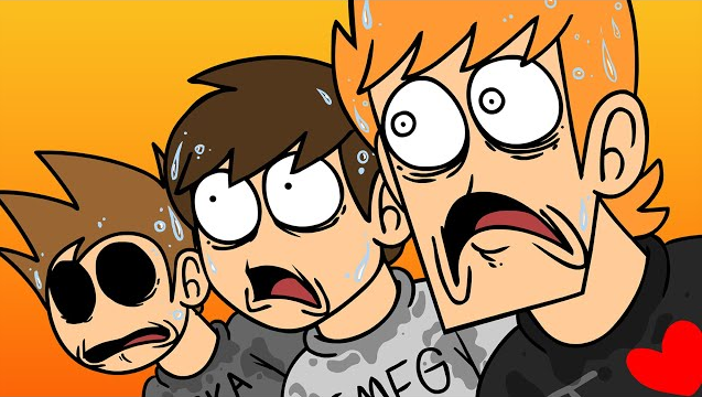 eddsworld: tom,edd and matt looking horrified Blank Meme Template