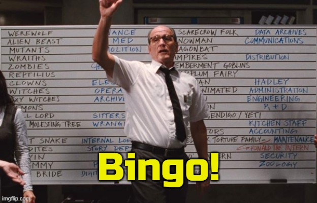 Cabin the the woods | Bingo! | image tagged in cabin the the woods | made w/ Imgflip meme maker