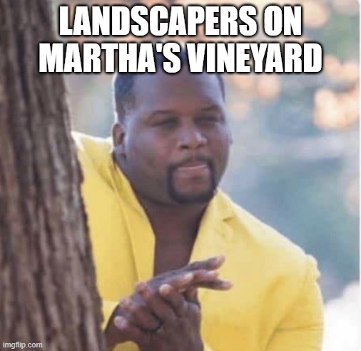 martha's vineyard |  LANDSCAPERS ON MARTHA'S VINEYARD | image tagged in licking lips,illegal immigration,migrants,joe biden,martha's vineyard | made w/ Imgflip meme maker